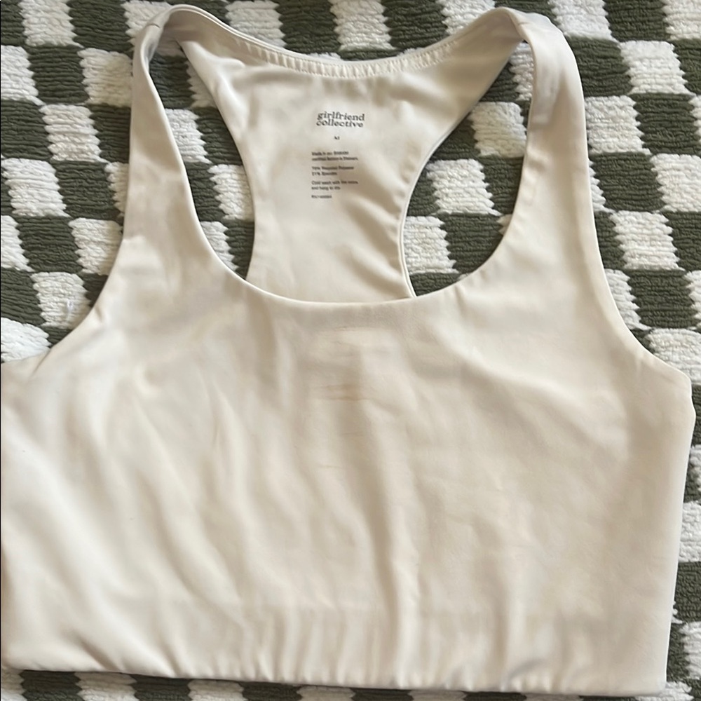 Girlfriend Collective Cream Sports Bra